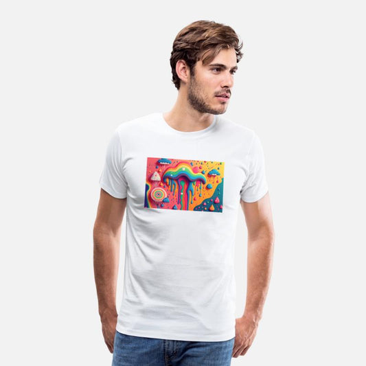 Psychedelic Paint Drip Rainbow Rain Clouds 1
