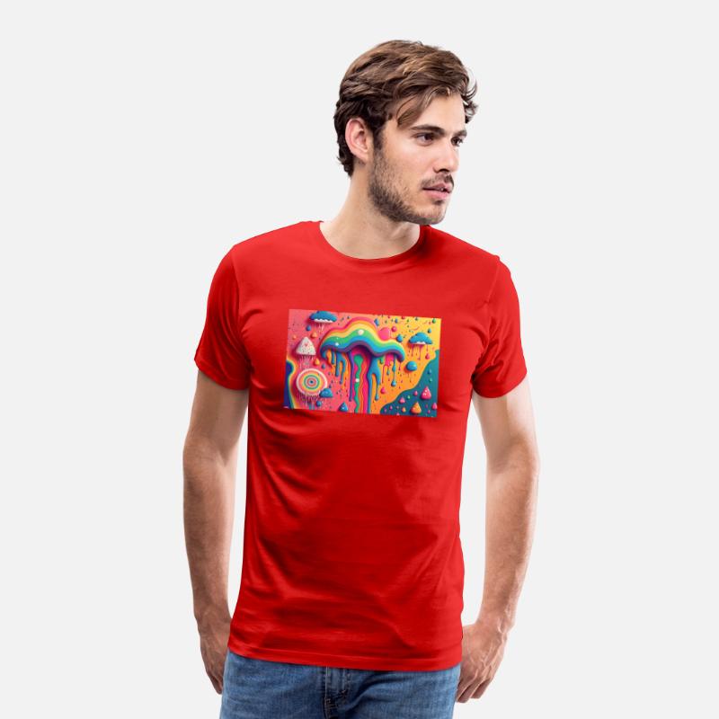 Psychedelic Paint Drip Rainbow Rain Clouds 1