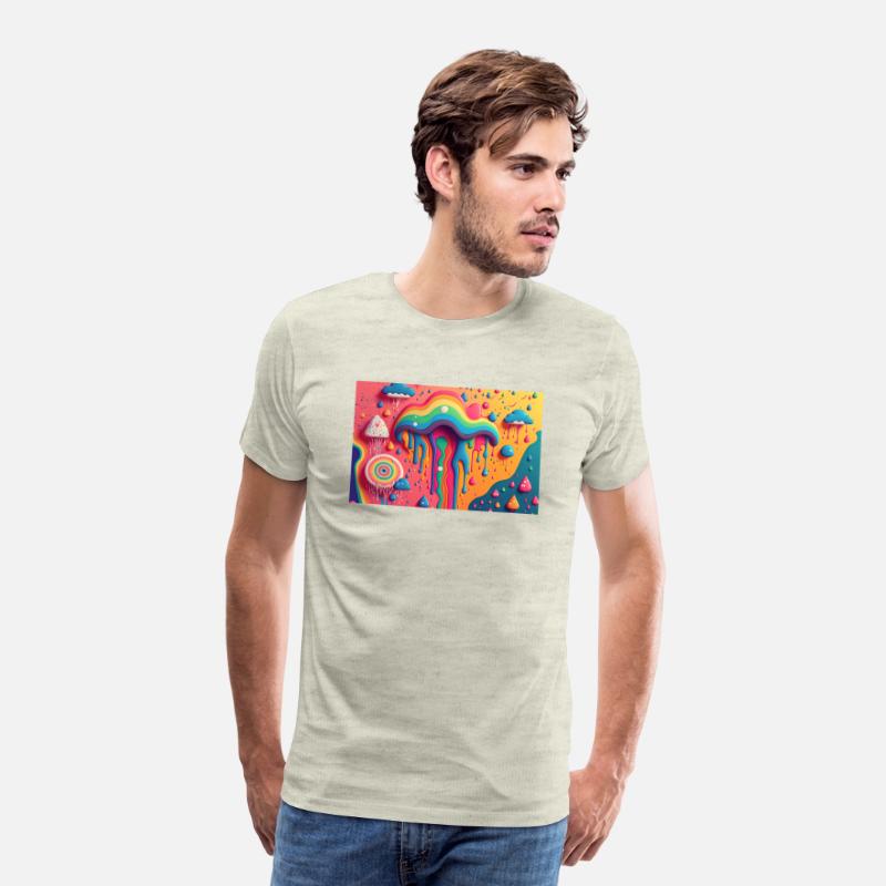 Psychedelic Paint Drip Rainbow Rain Clouds 1