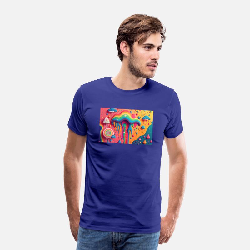 Psychedelic Paint Drip Rainbow Rain Clouds 1