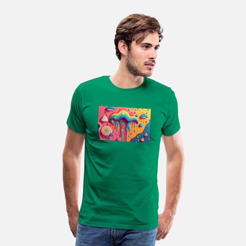 Psychedelic Paint Drip Rainbow Rain Clouds 1