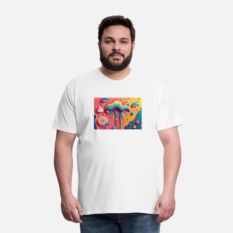 Psychedelic Paint Drip Rainbow Rain Clouds 1