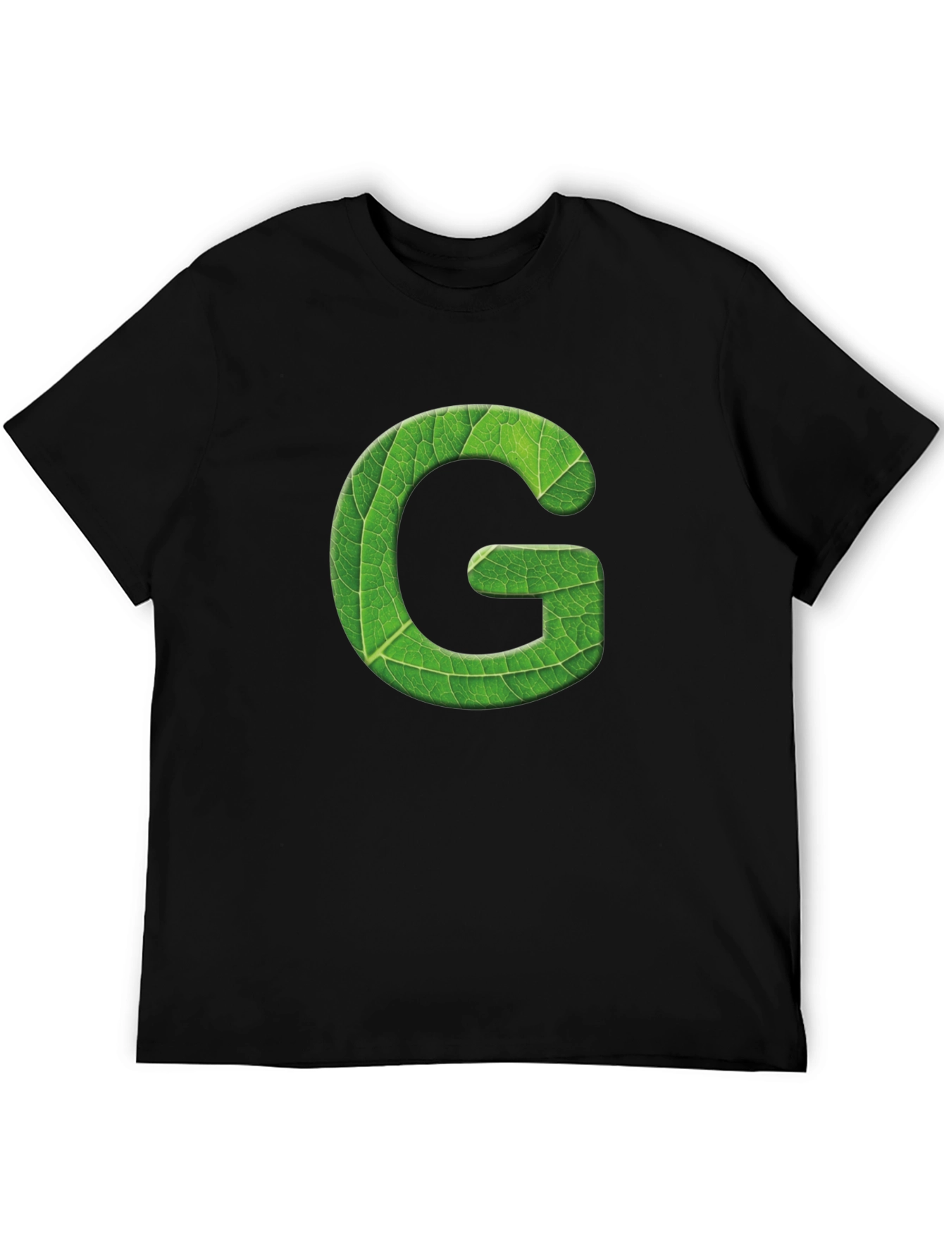 Leaf Letter G Graphic Tee - Nature Inspired Style