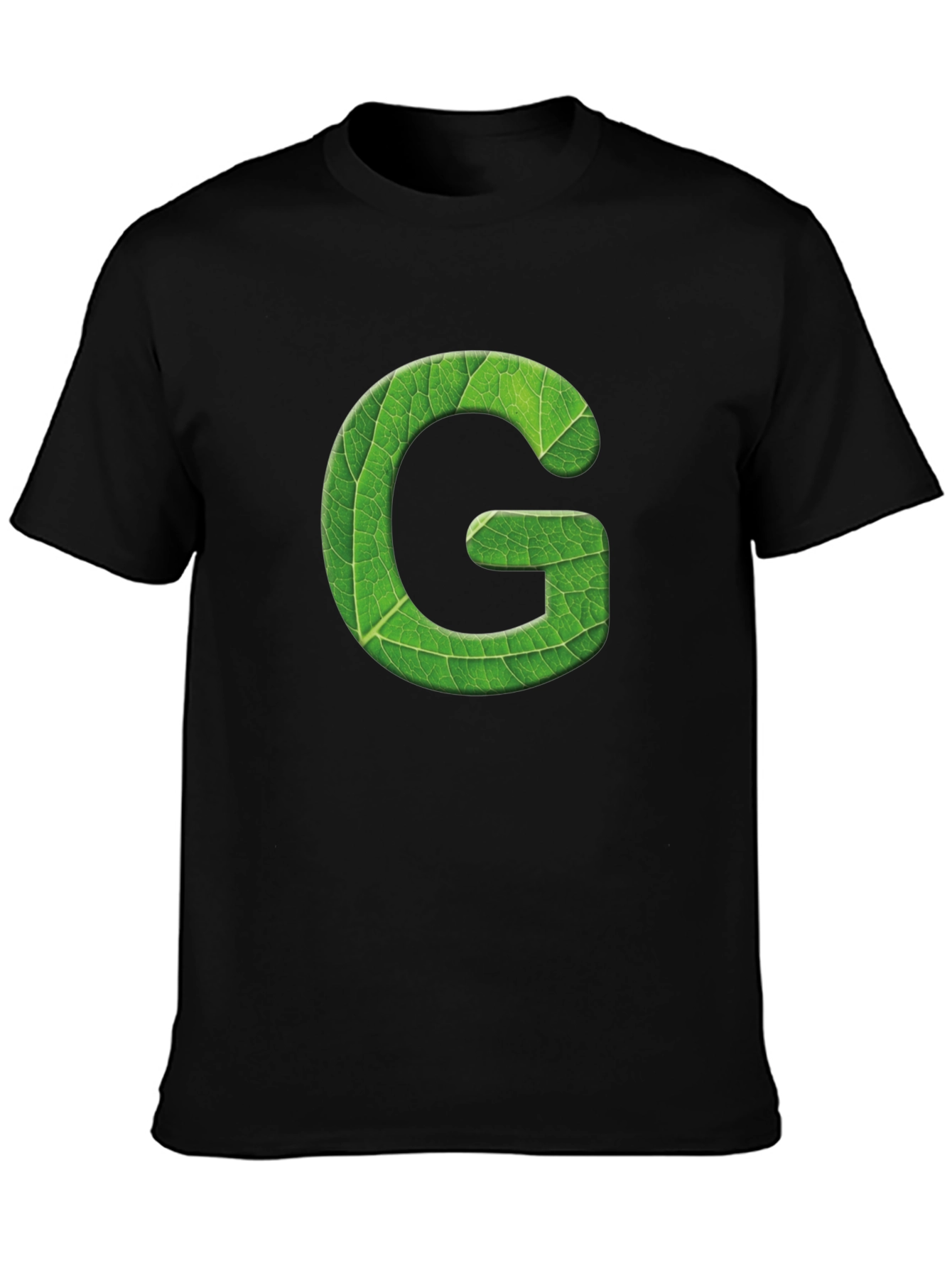 Leaf Letter G Graphic Tee - Nature Inspired Style