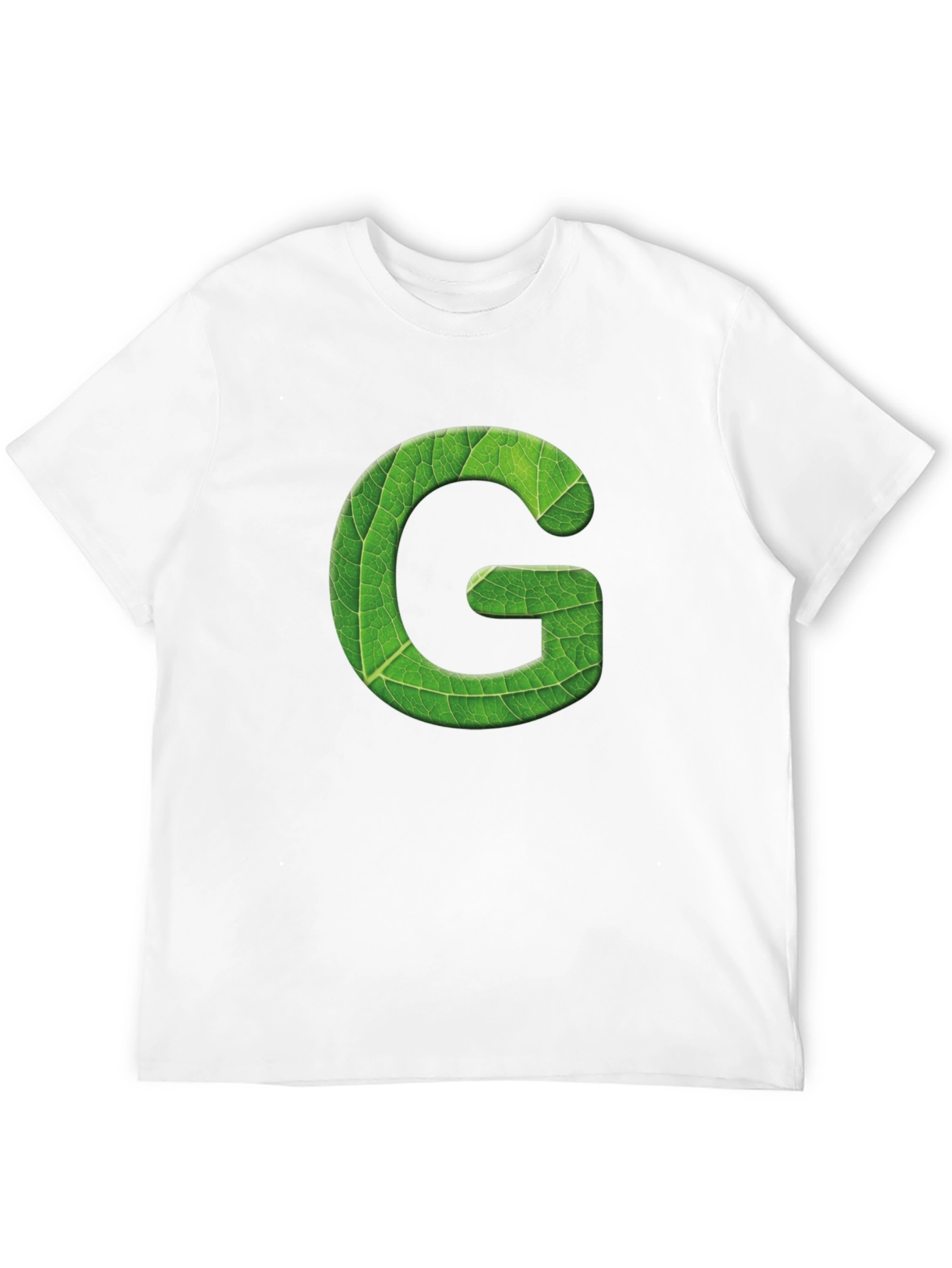 Leaf Letter G Graphic Tee - Nature Inspired Style