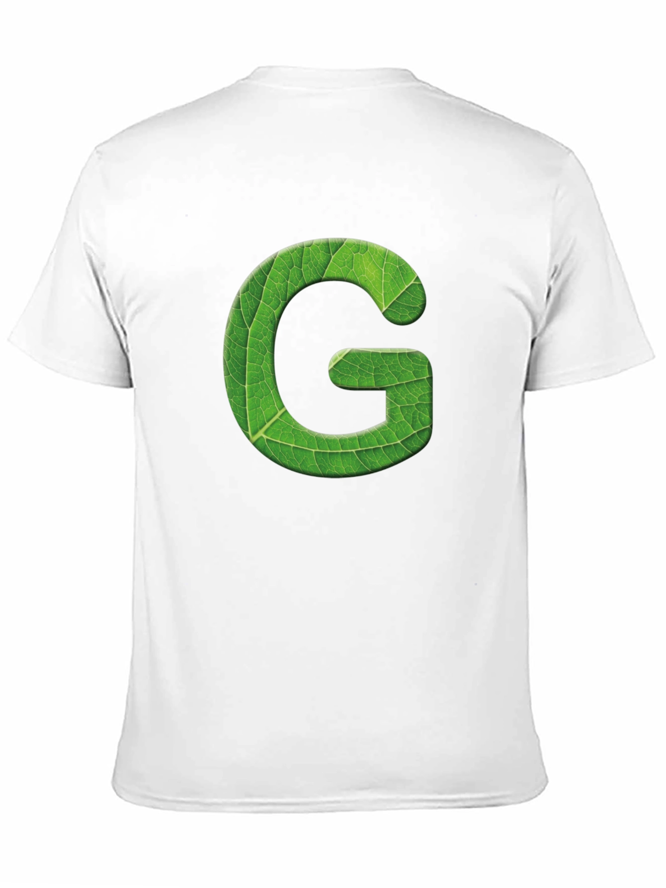 Leaf Letter G Graphic Tee - Nature Inspired Style