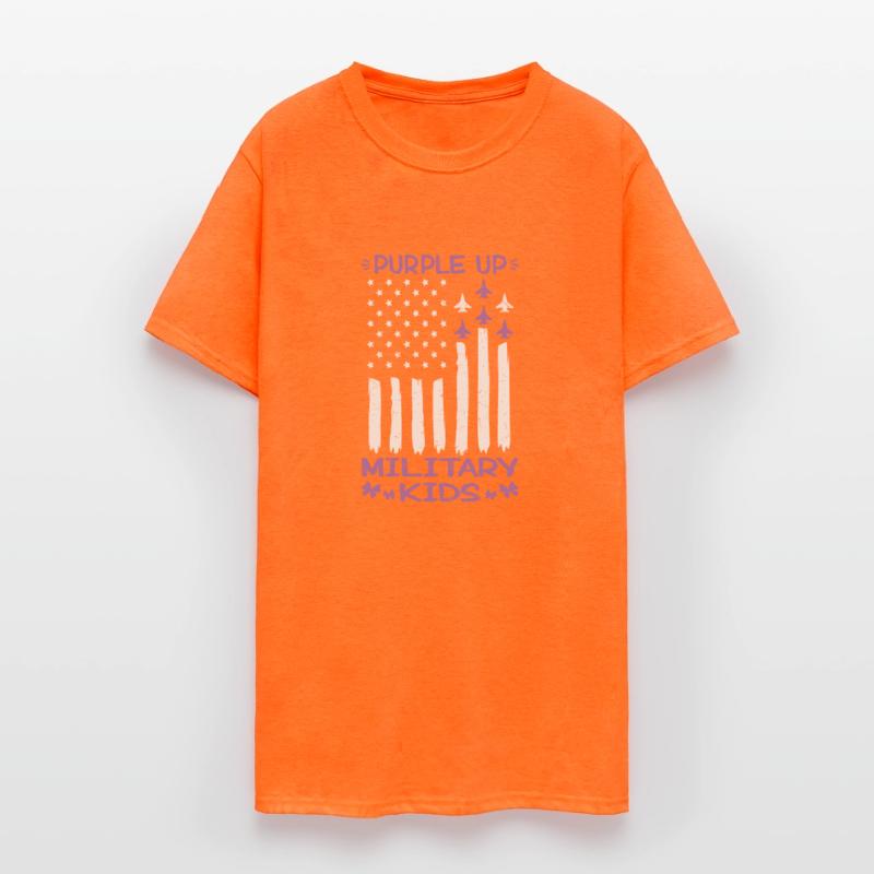 Purple up for Military Kids American Flag Usa