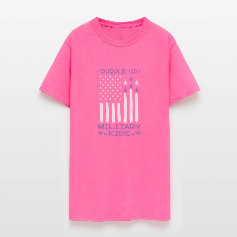 Purple up for Military Kids American Flag Usa