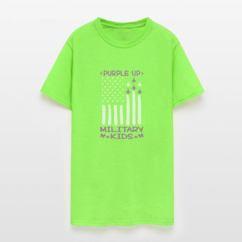 Purple up for Military Kids American Flag Usa
