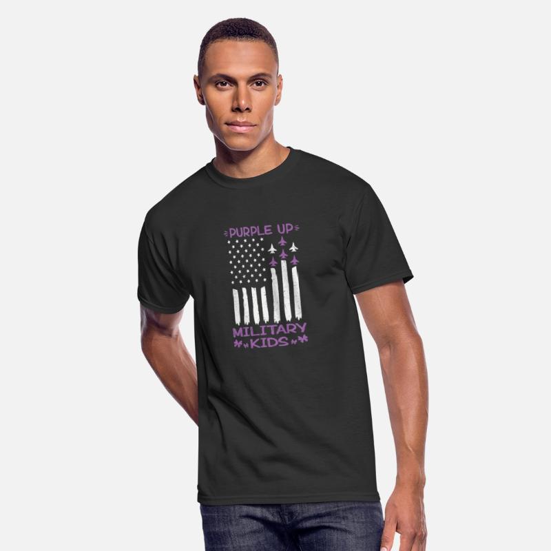 Purple up for Military Kids American Flag Usa