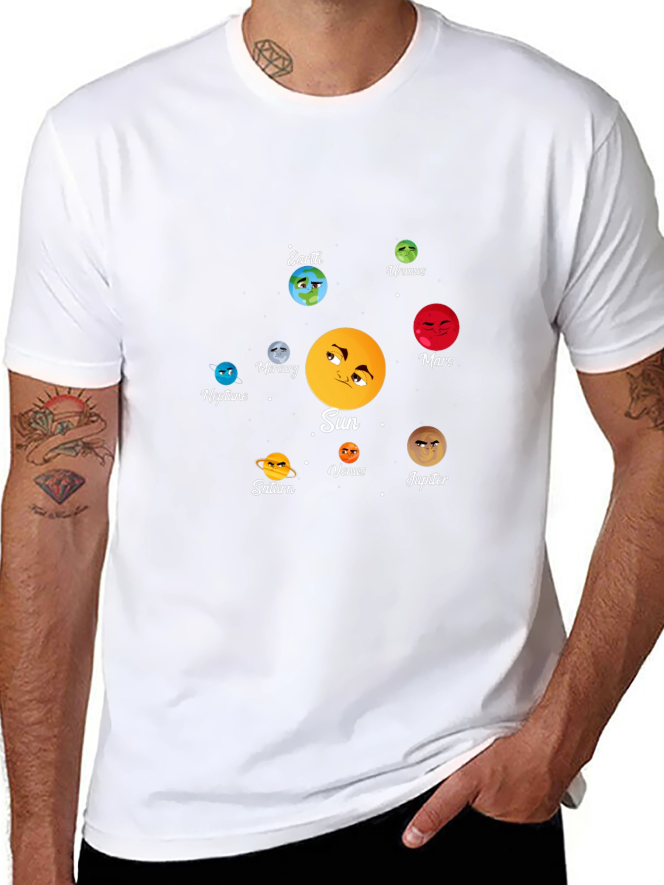 Solar System Planets Graphic Print T-Shirt