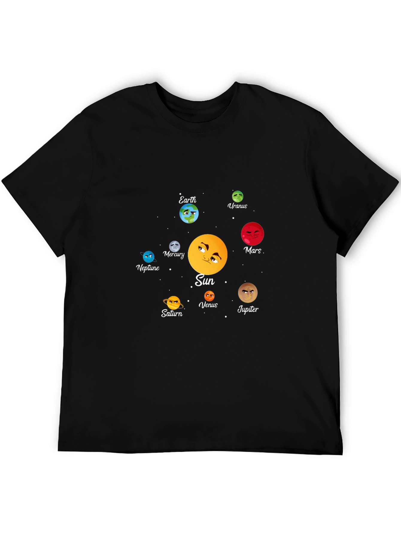 Solar System Planets Graphic Print T-Shirt