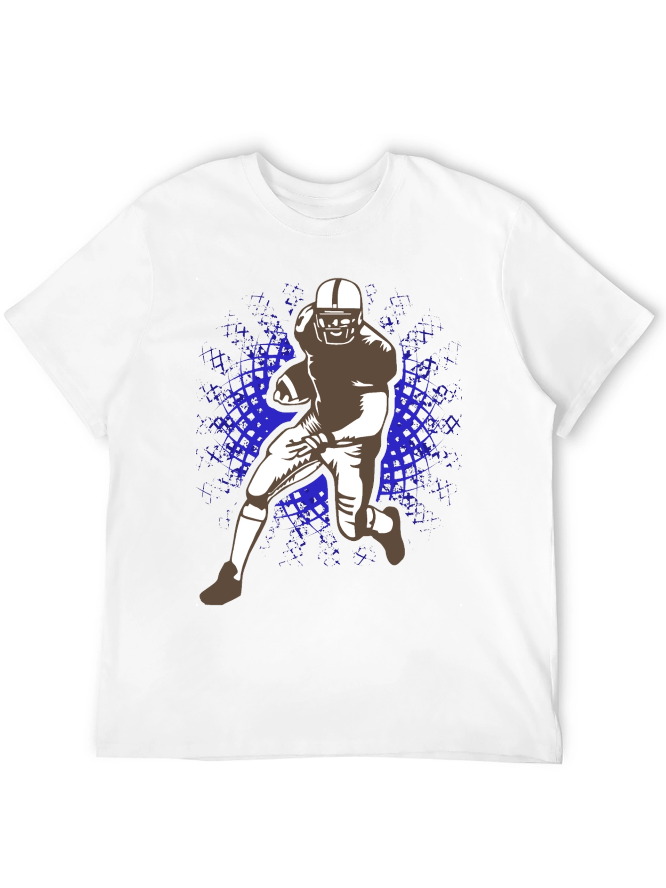 Football Player Graphic T-Shirt - Black