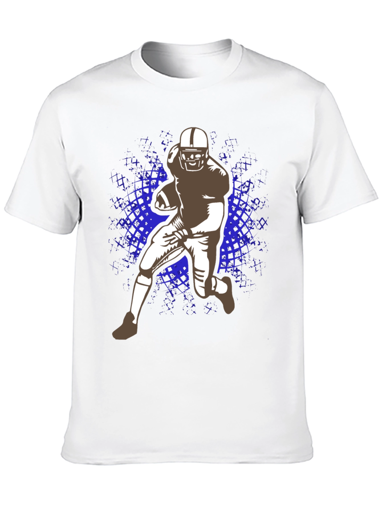 Football Player Graphic T-Shirt - Black