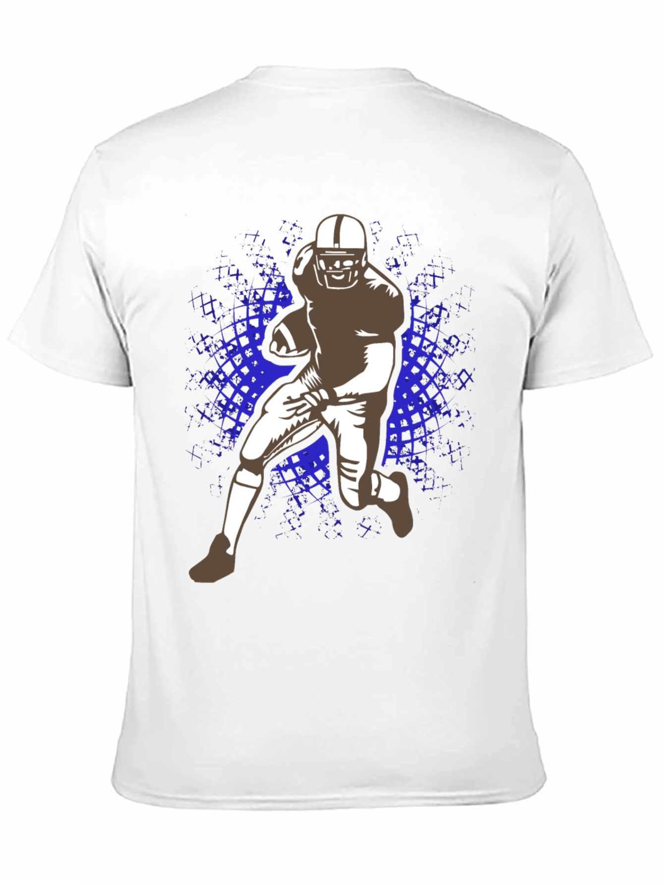 Football Player Graphic T-Shirt - Black