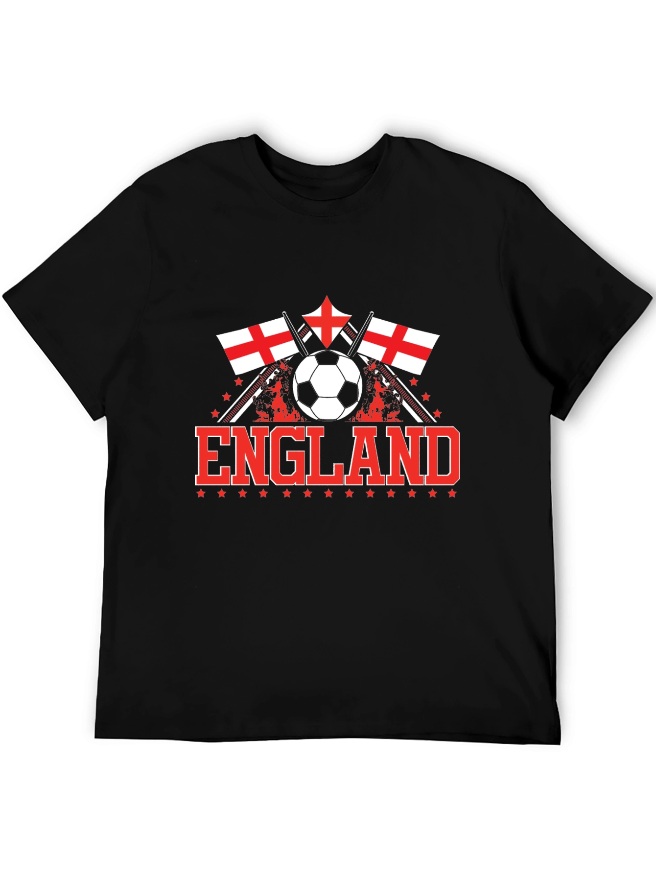 England Soccer T-Shirt - Black