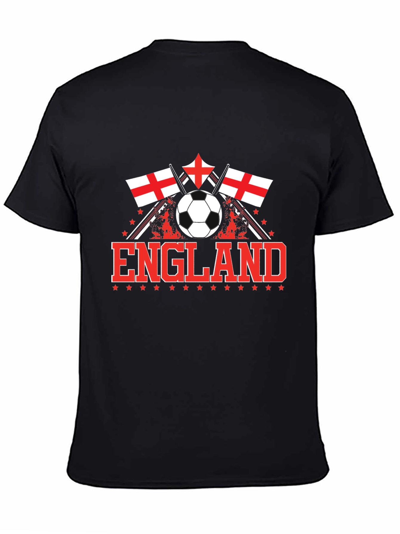 England Soccer T-Shirt - Black