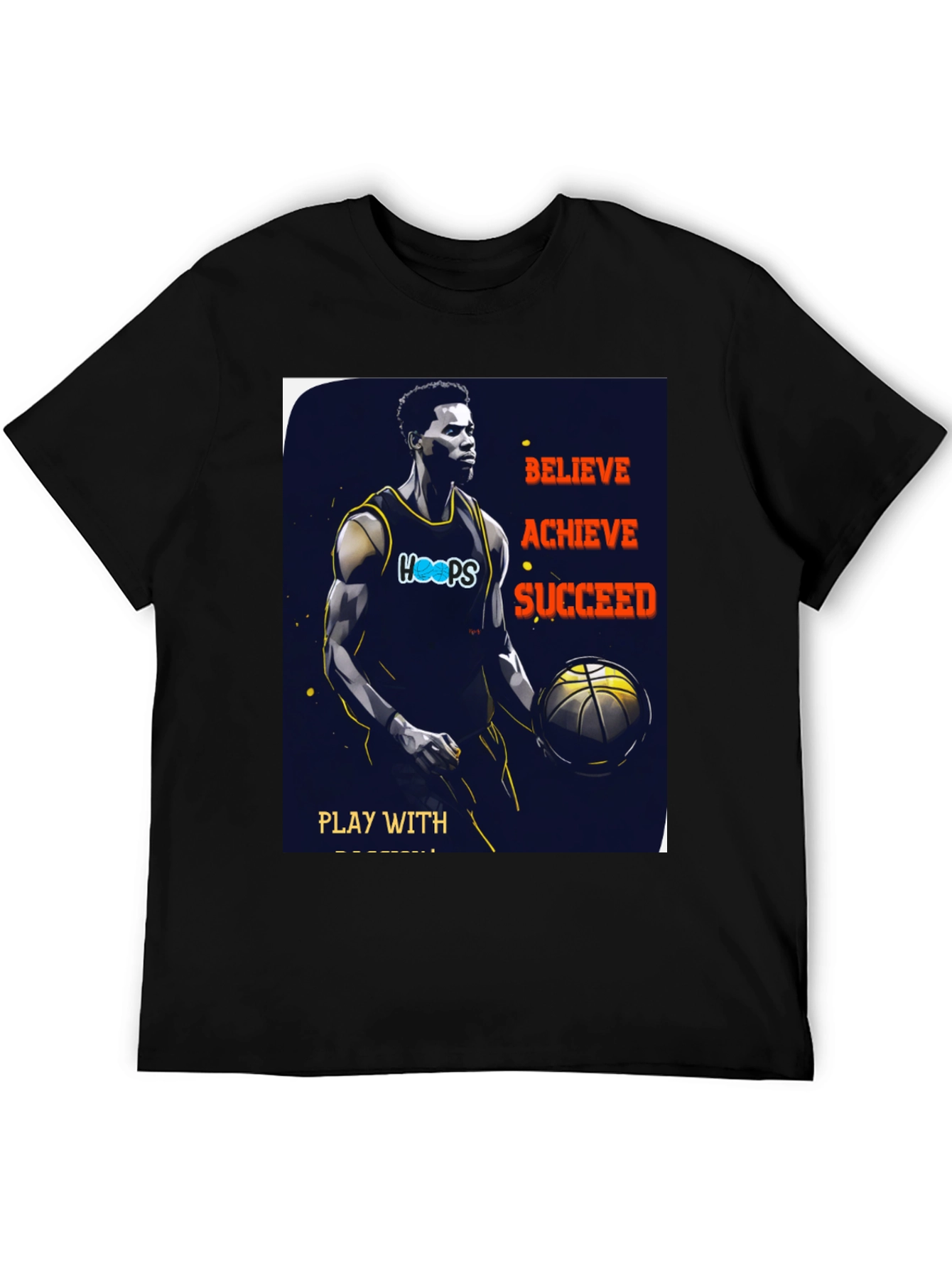 Believe Achieve Succeed Basketball T-Shirt