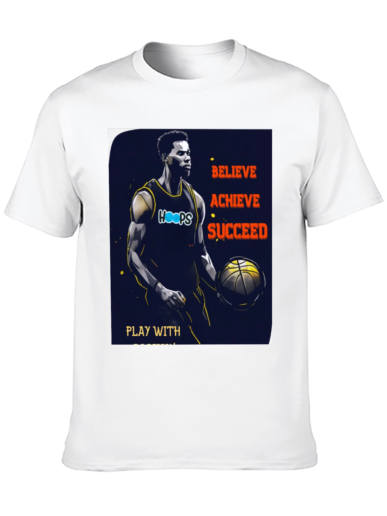 Believe Achieve Succeed Basketball T-Shirt