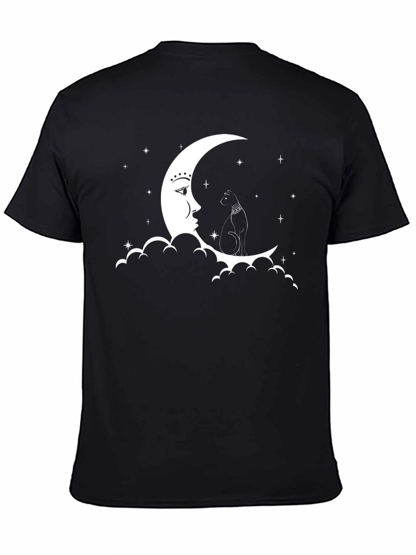 Celestial Cat T-Shirt - Moon & Stars