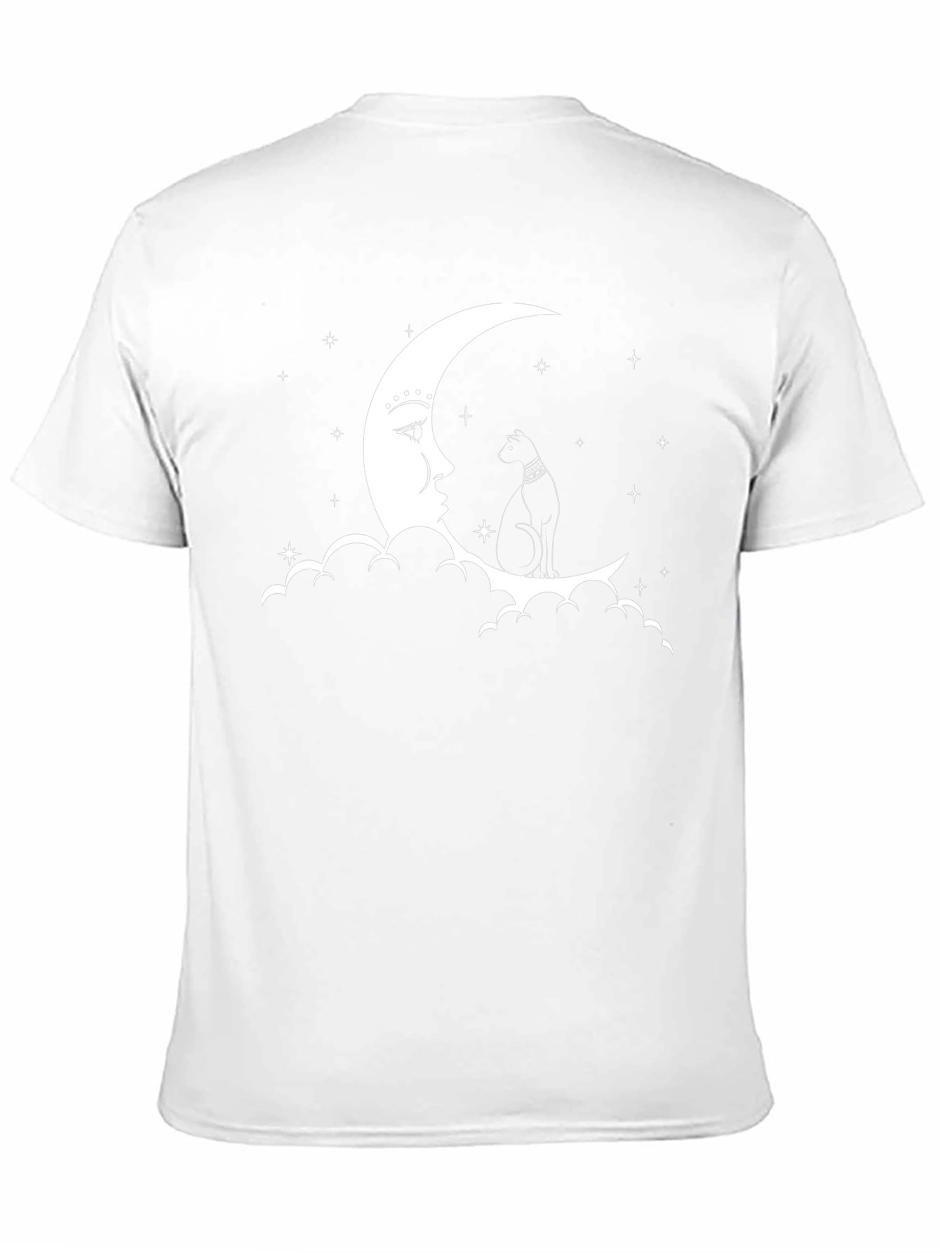 Celestial Cat T-Shirt - Moon & Stars