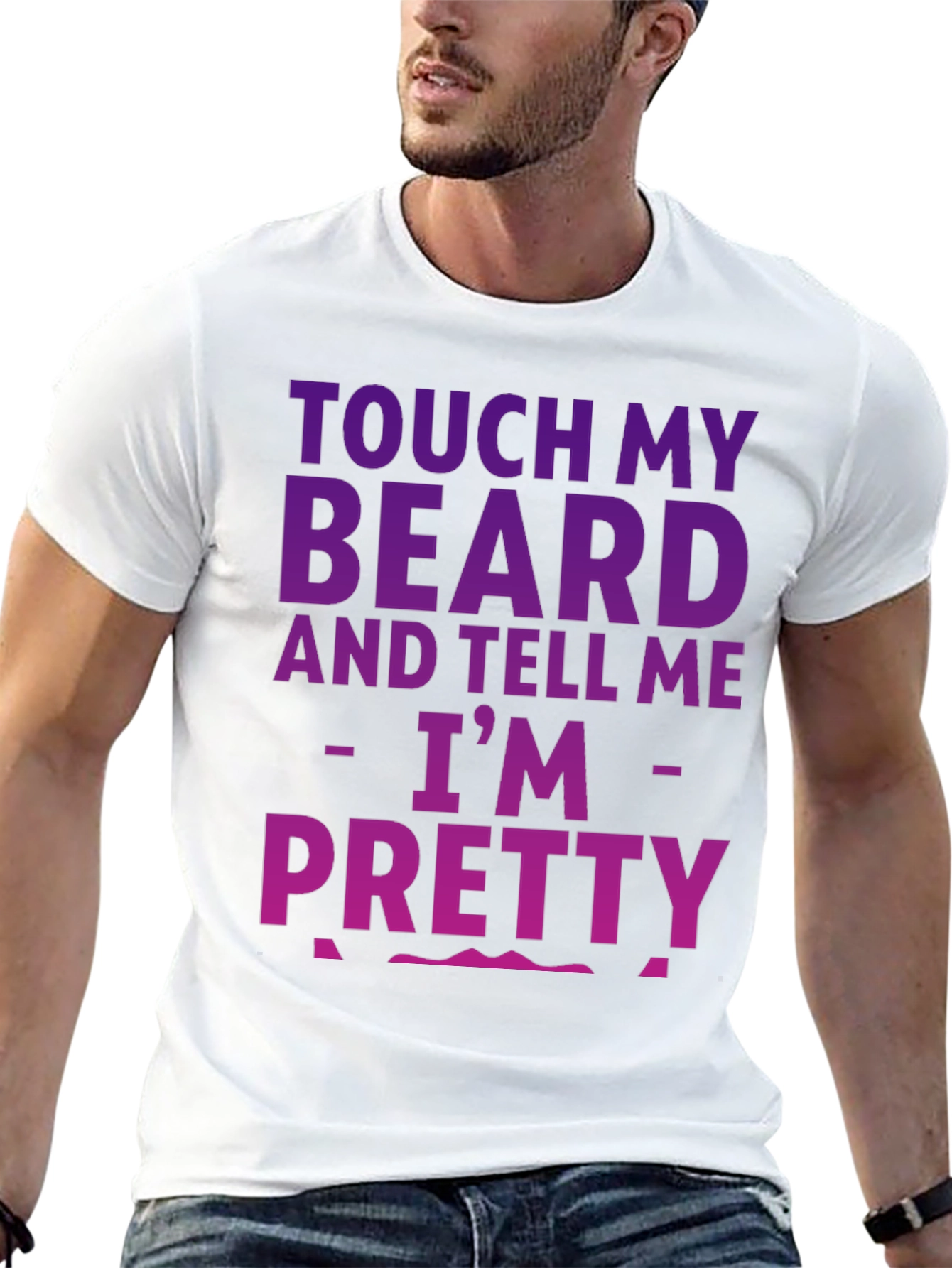 Touch My Beard Funny Graphic Tee