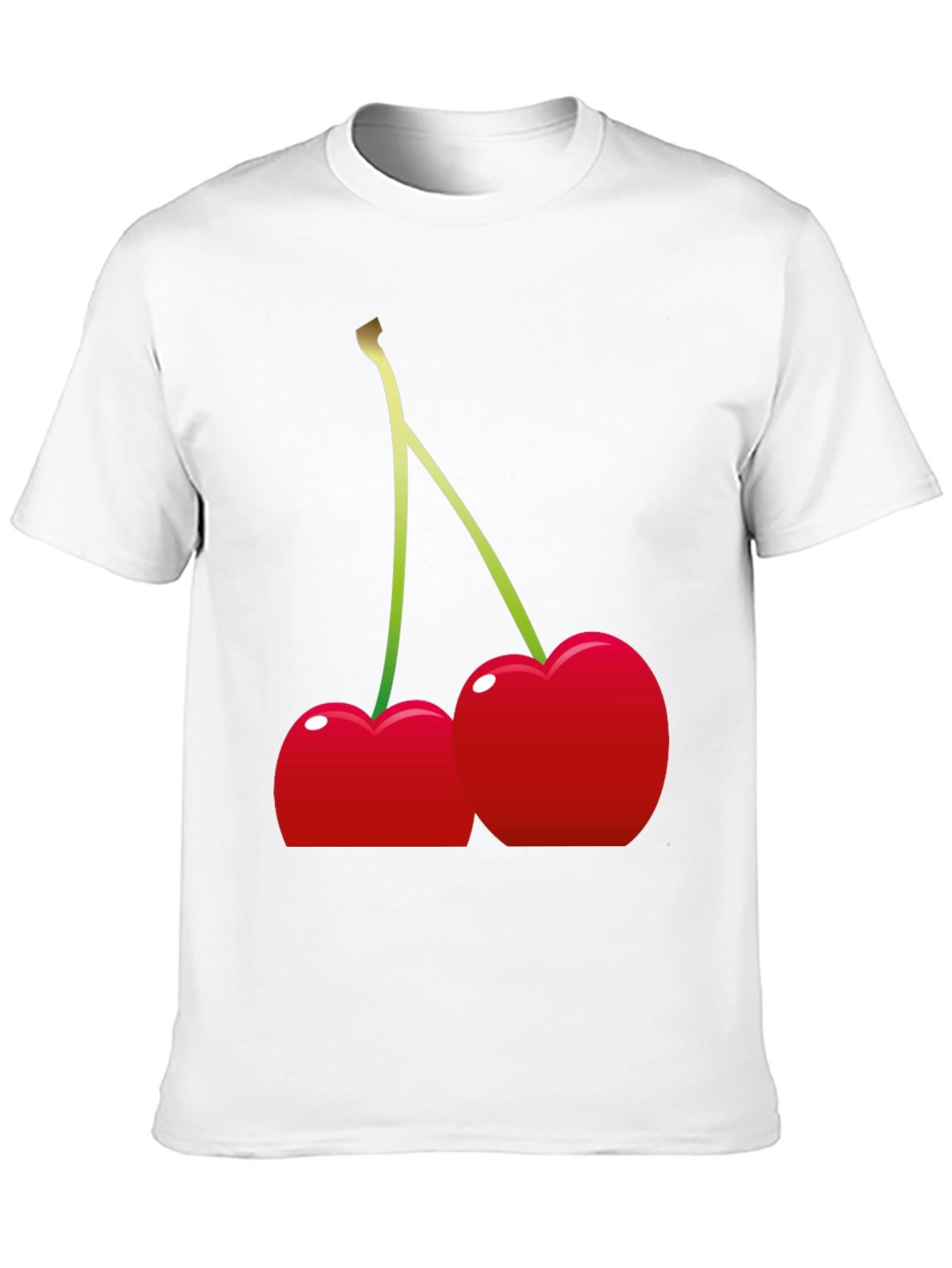 Cherries Graphic Tee - Black Cotton Blend