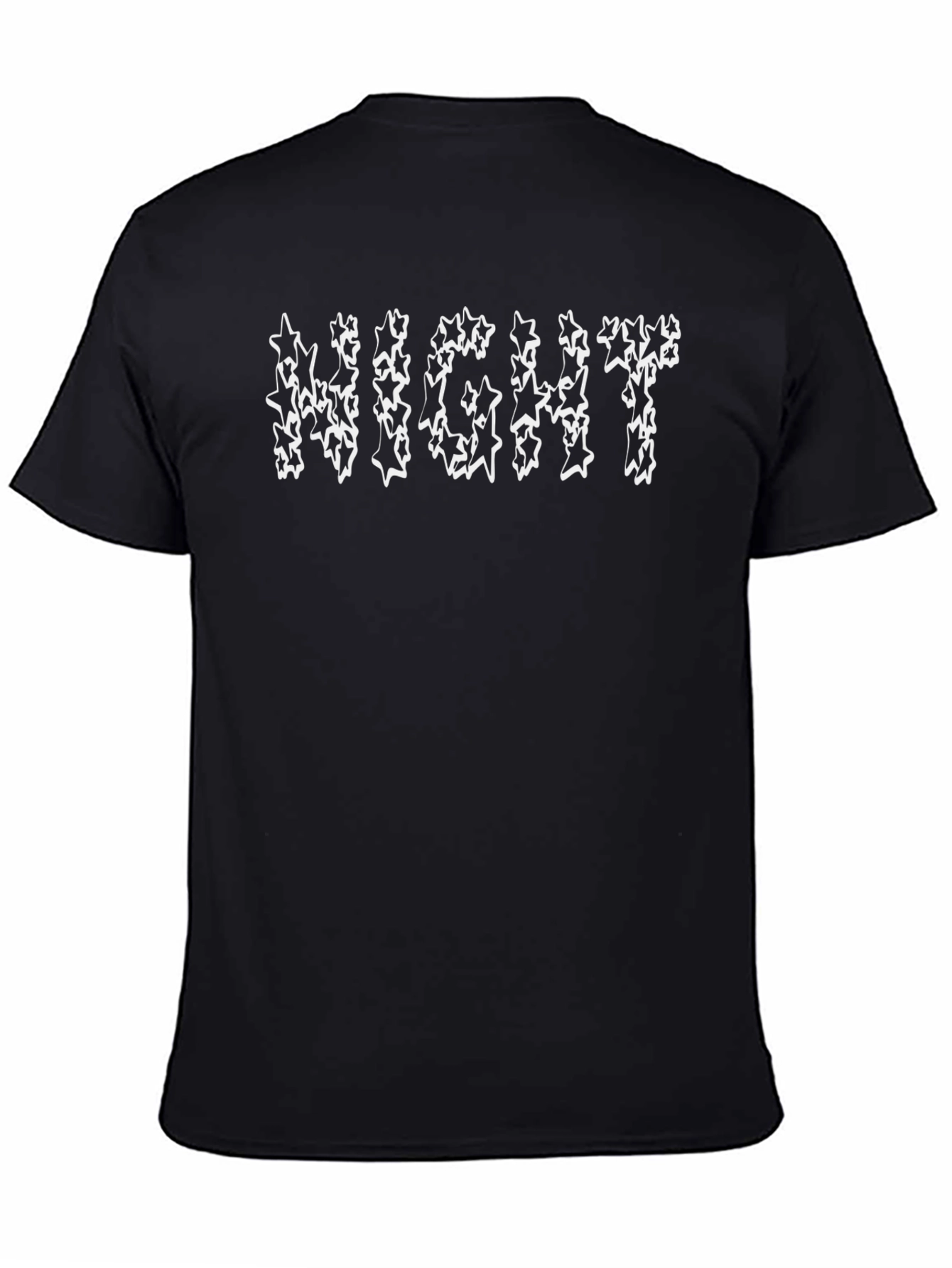 Night Starry Graphic T-Shirt Black