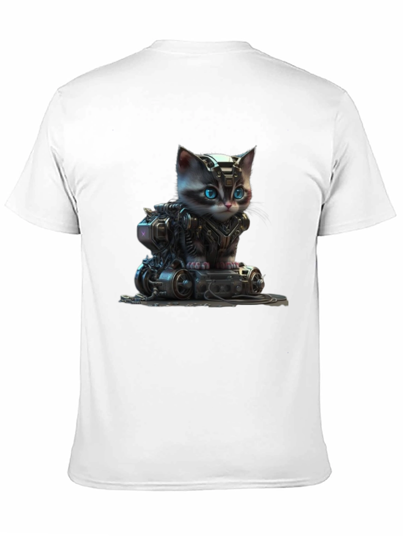 Cyberpunk Kitten Graphic T-Shirt - Unique Cat Lover Gift