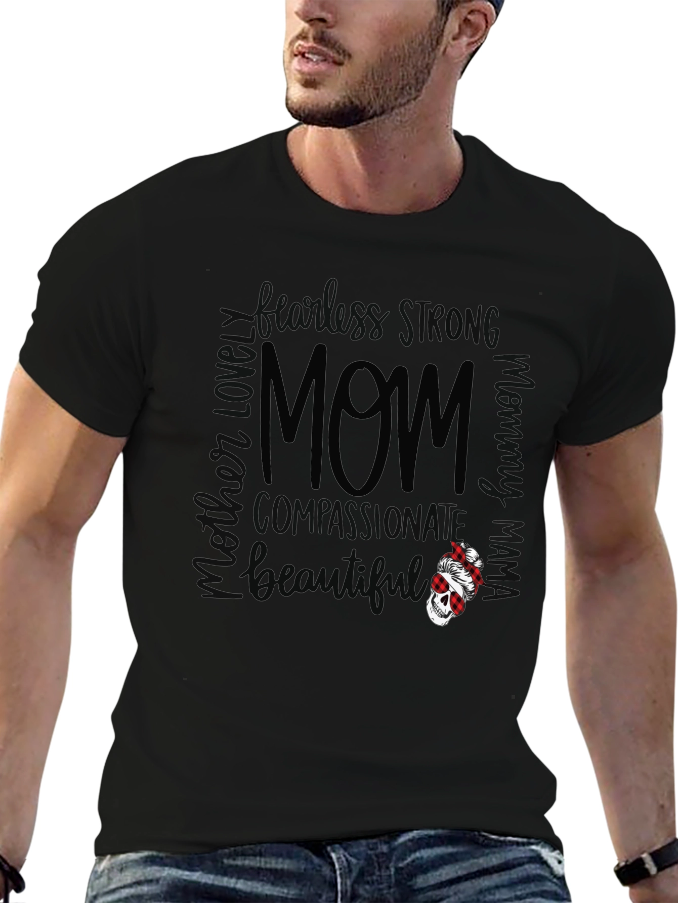 Mom Graphic T-Shirt - Strong Compassionate & Beautiful