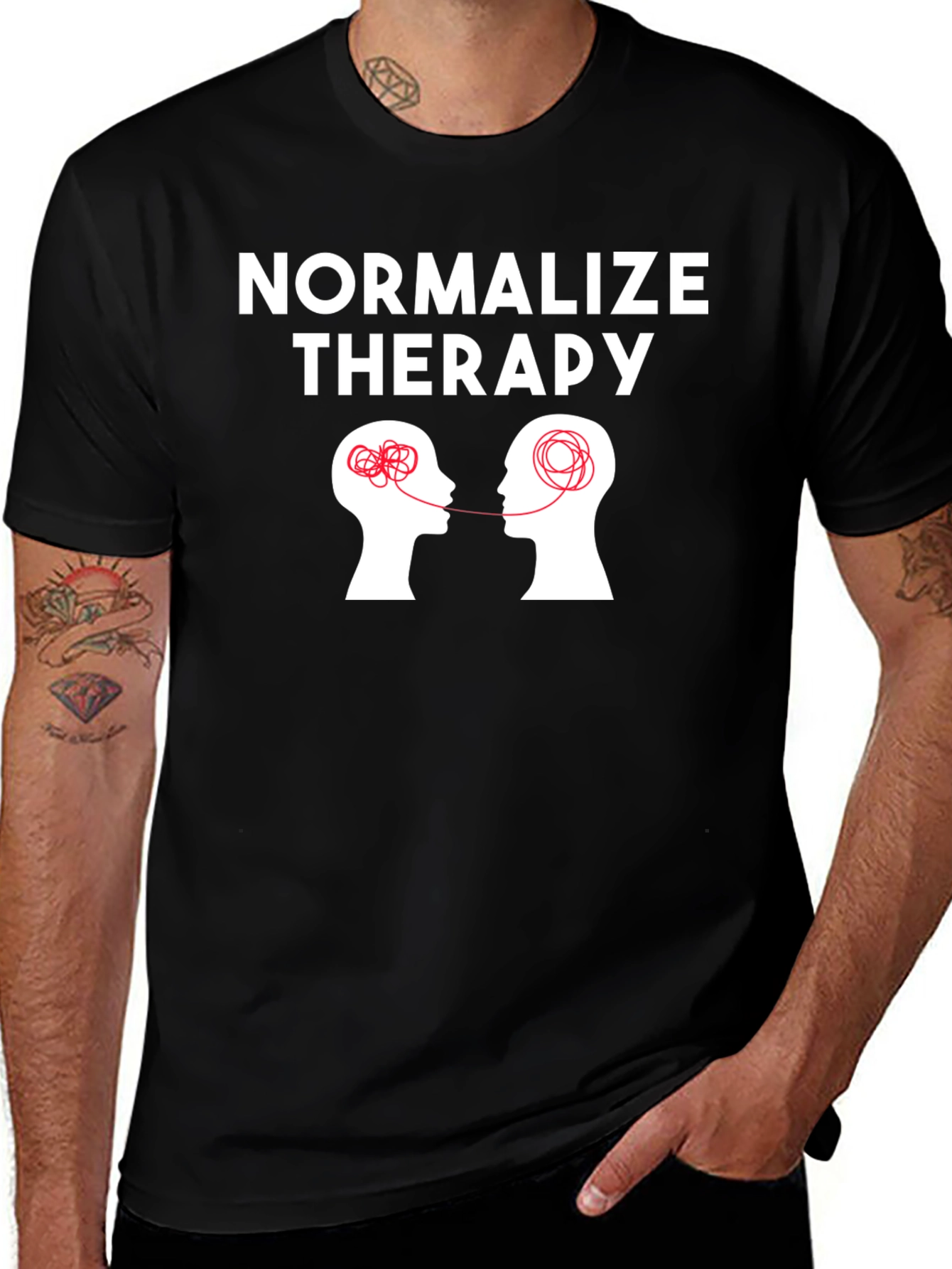 Normalize Therapy Graphic Tee - Mental Health Awareness