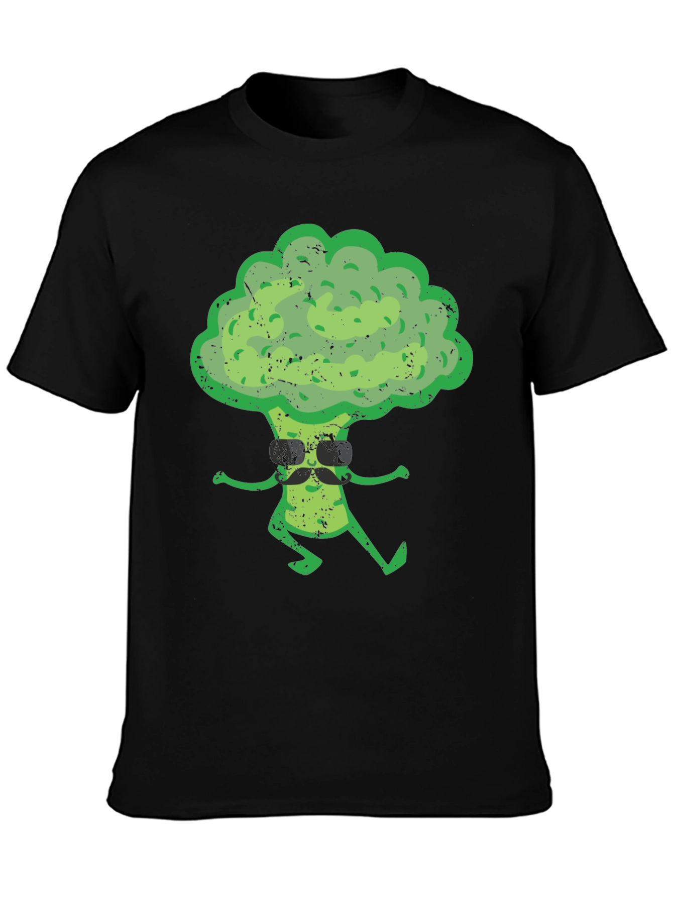 Cool Broccoli Graphic Tee - Black T-Shirt