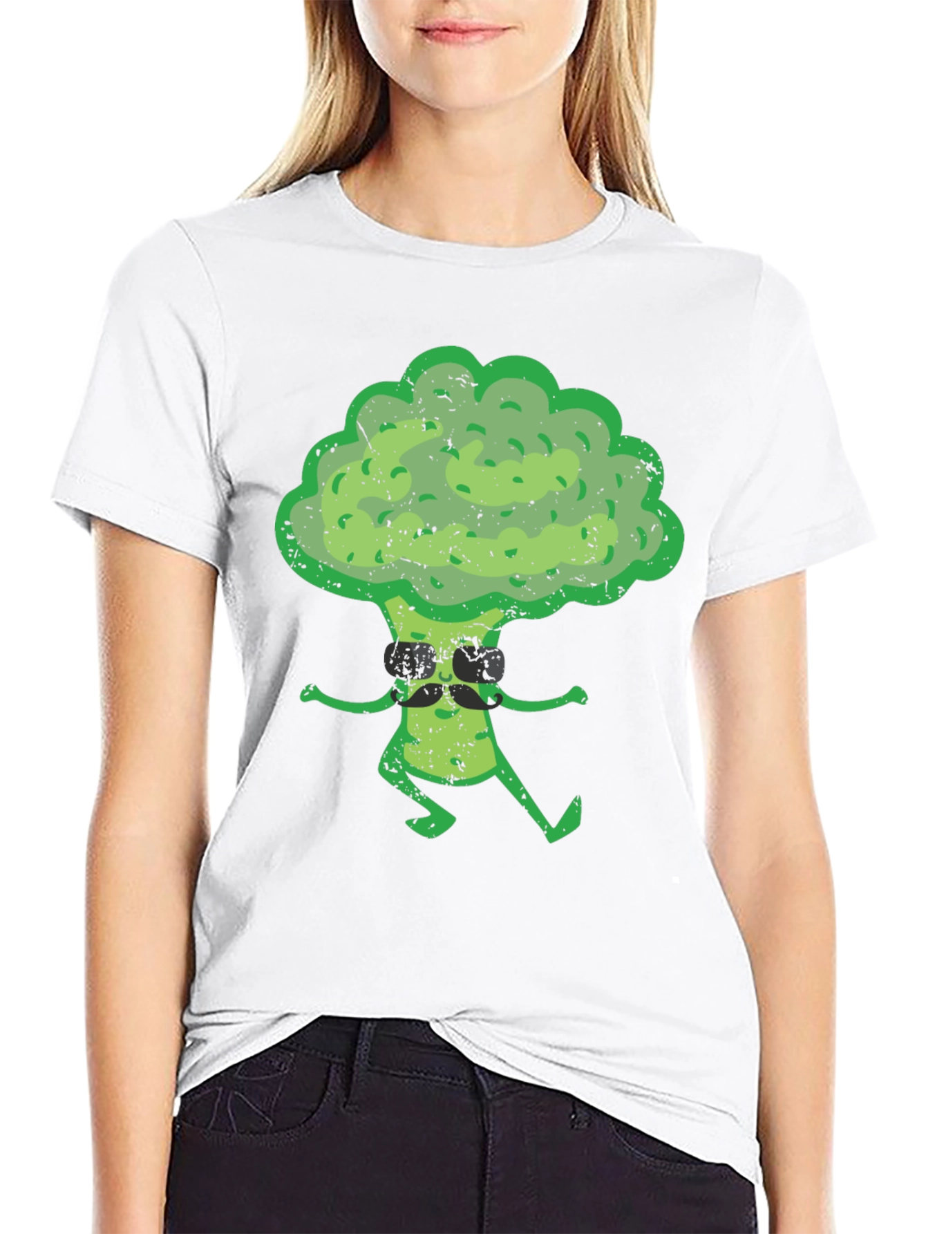 Cool Broccoli Graphic Tee - Black T-Shirt