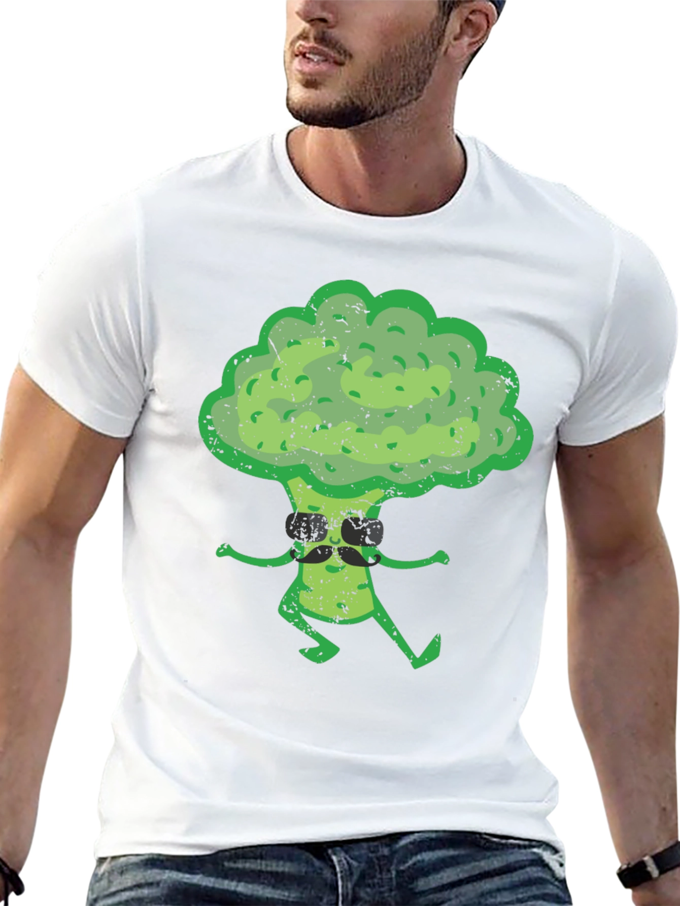 Cool Broccoli Graphic Tee - Black T-Shirt