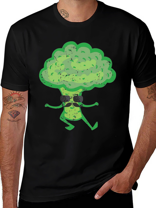 Cool Broccoli Graphic Tee - Black T-Shirt