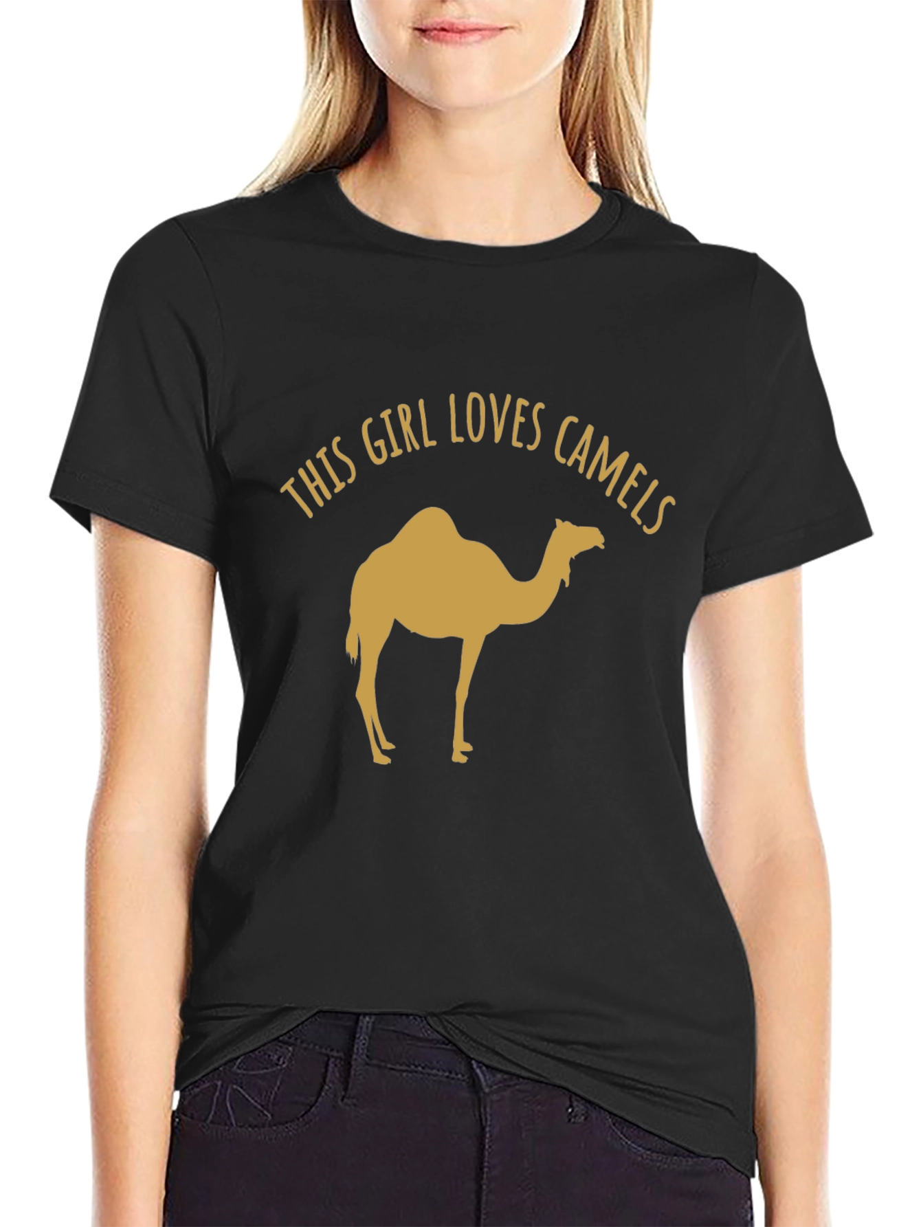 This Girl Loves Camels Black T-Shirt