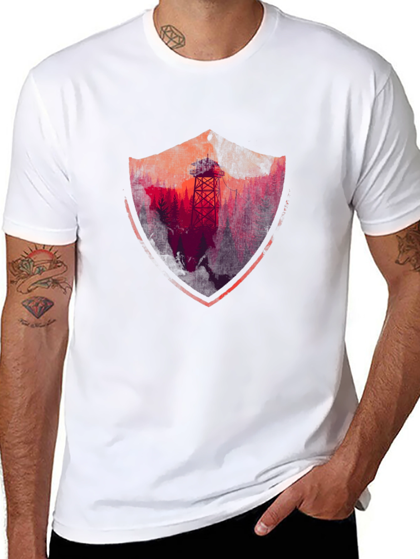 Forest Lookout Graphic Tee - Nature Inspired Design