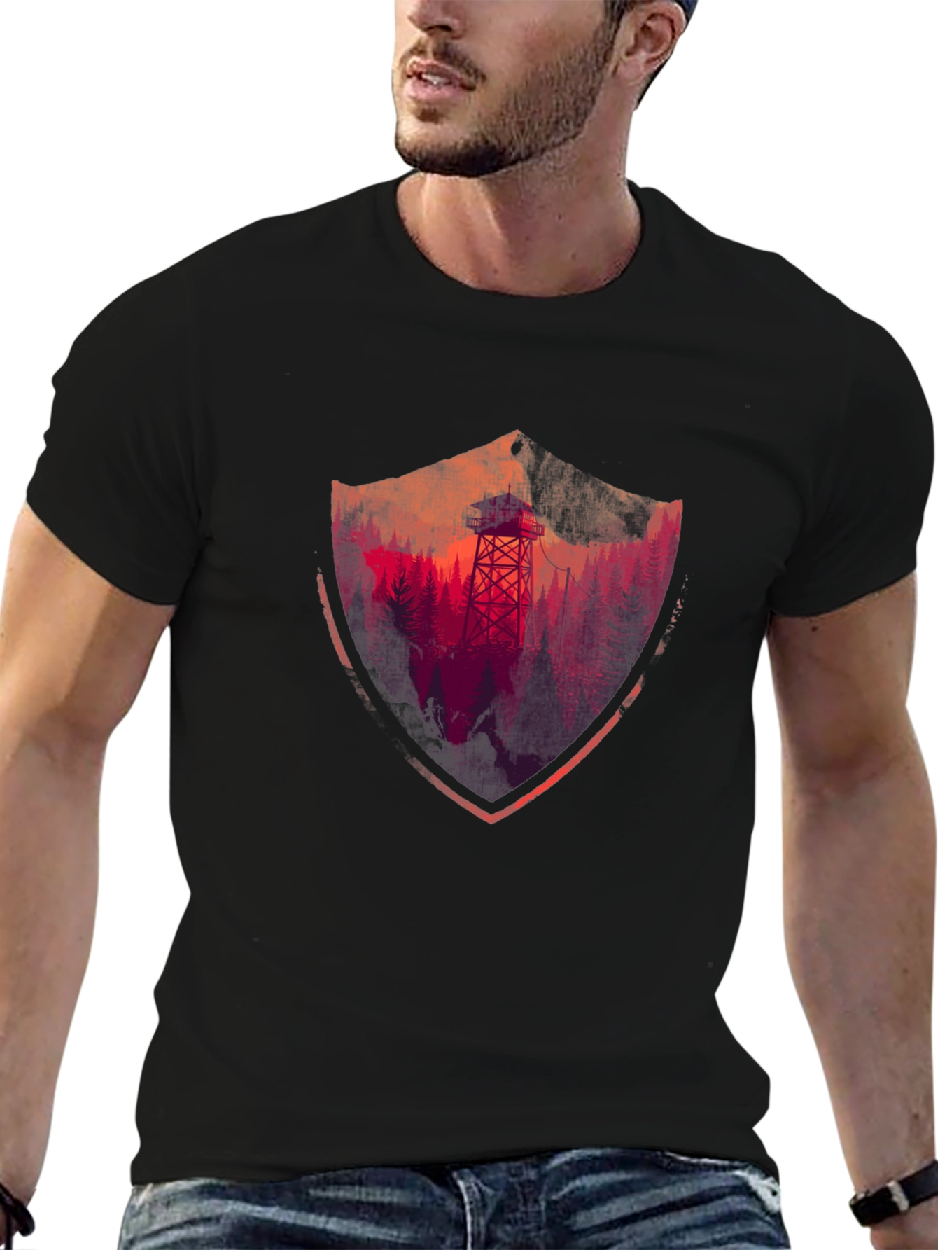 Forest Lookout Graphic Tee - Nature Inspired Design