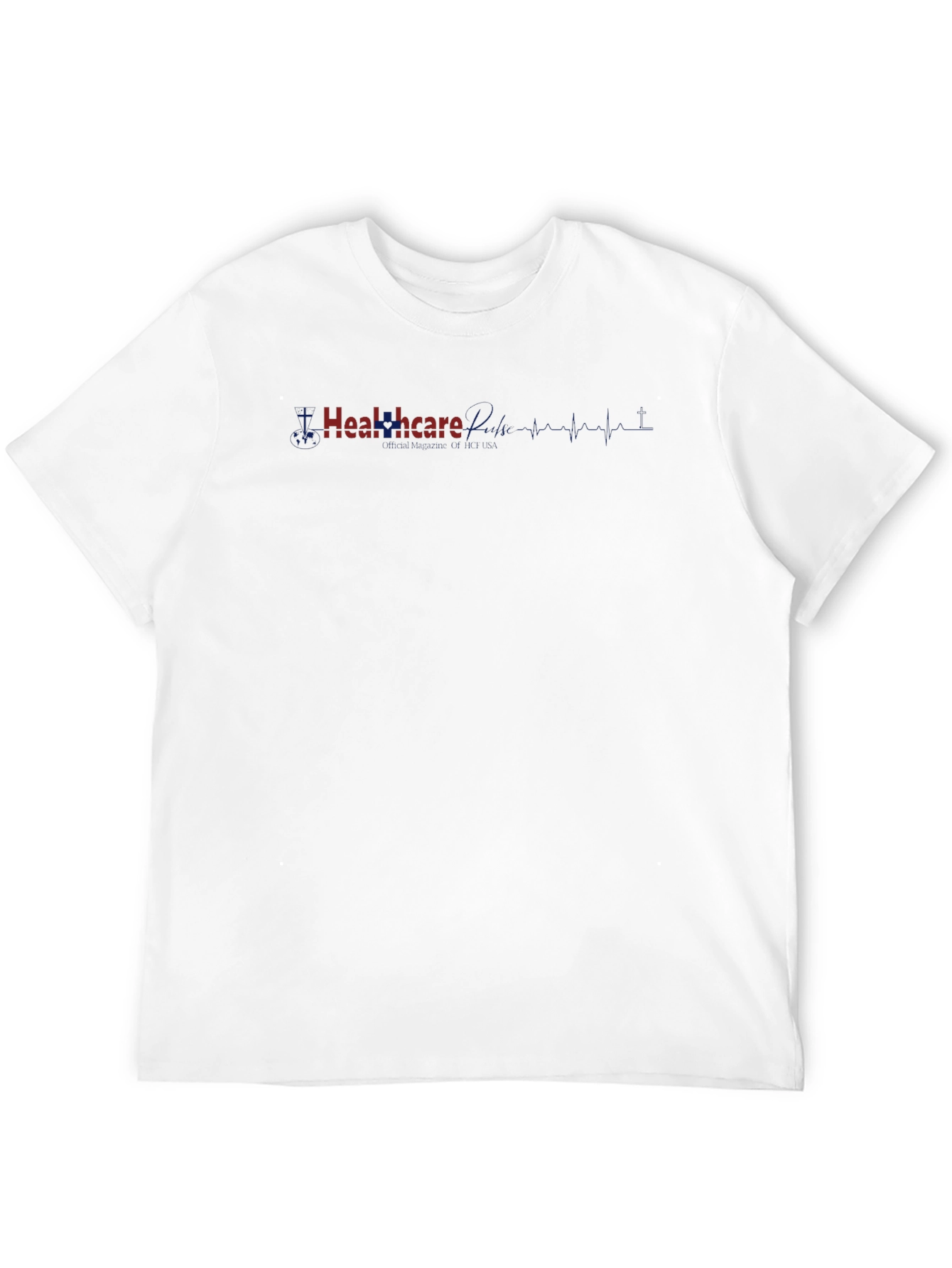 Healthcare Tee: Patriotic Heartbeat Design