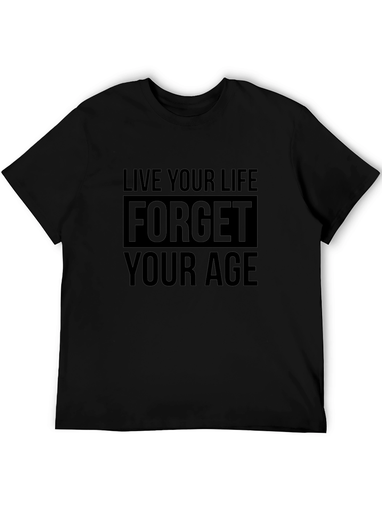Live Your Life Black Graphic Tee