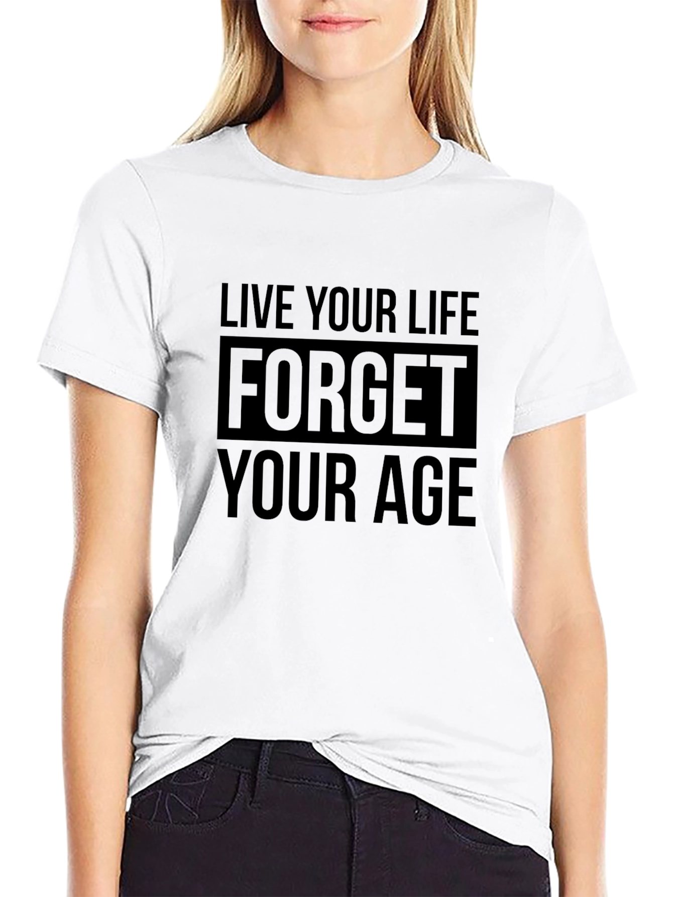 Live Your Life Black Graphic Tee
