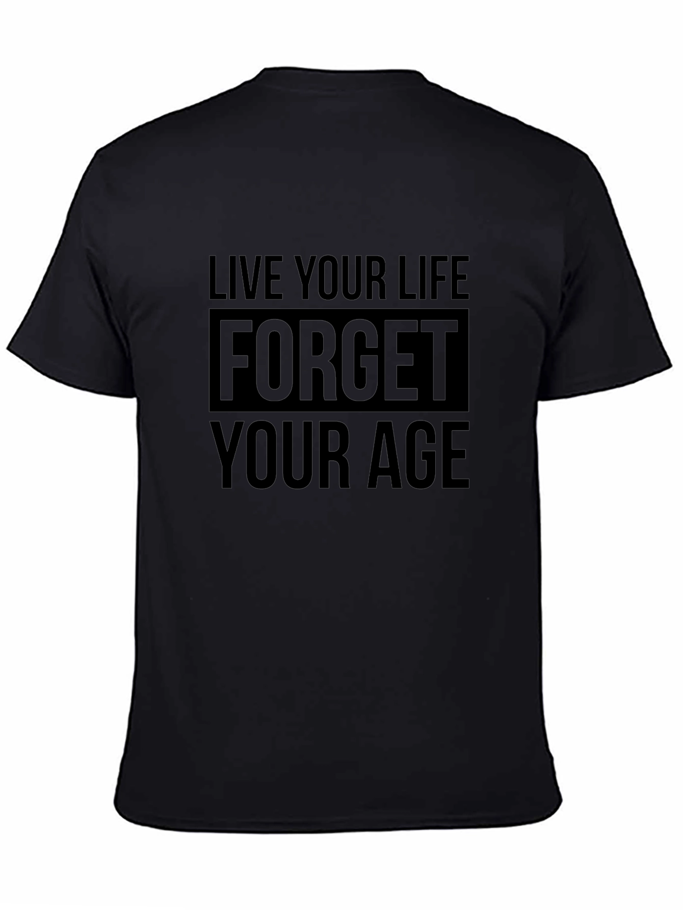 Live Your Life Black Graphic Tee