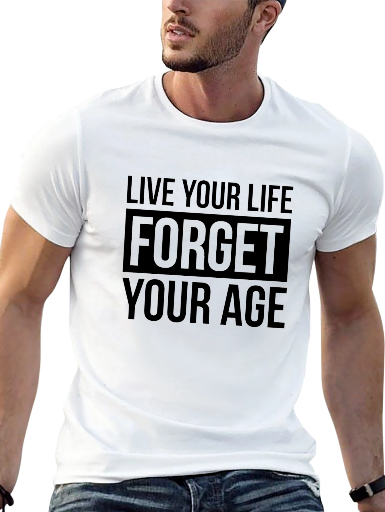 Live Your Life Black Graphic Tee
