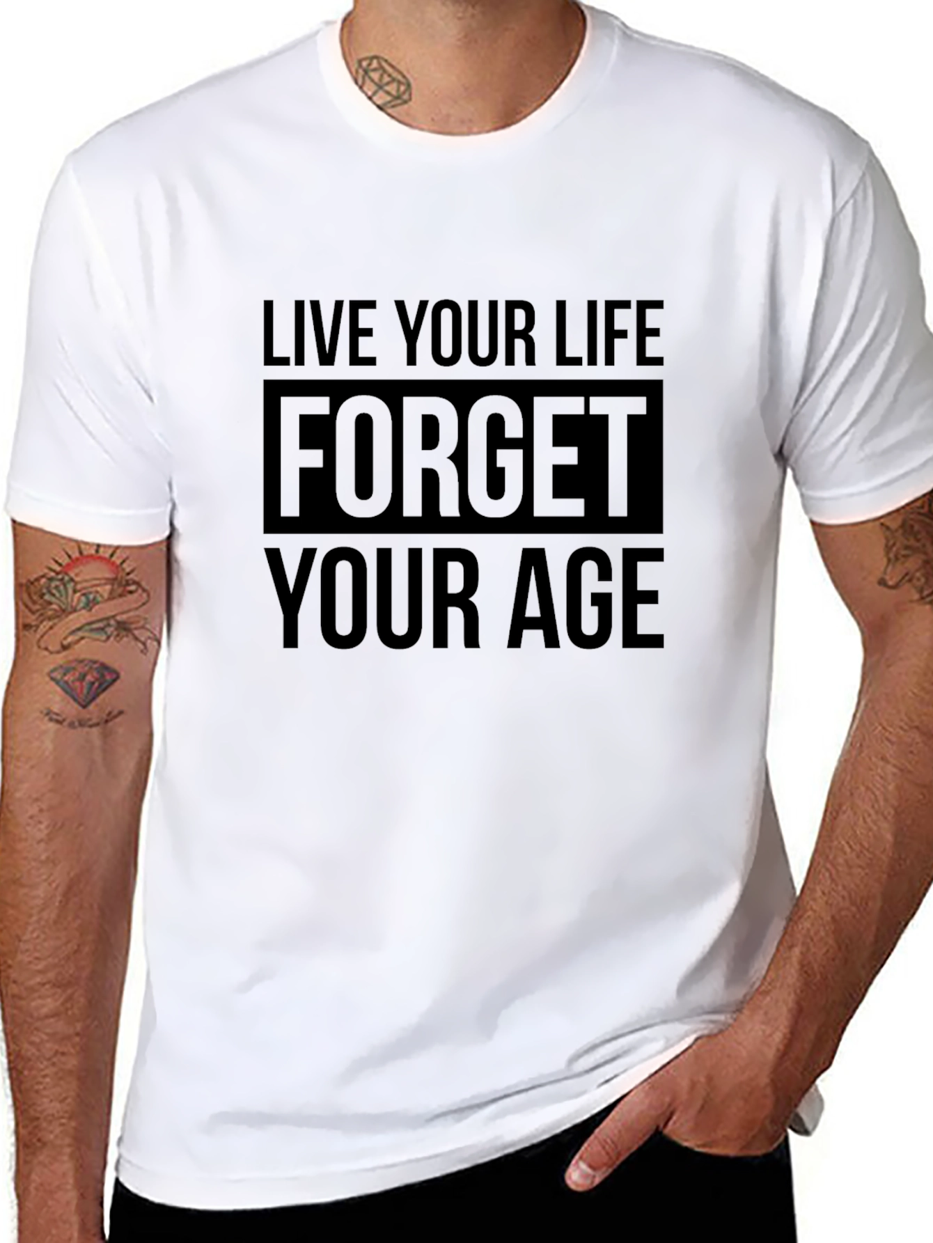 Live Your Life Black Graphic Tee
