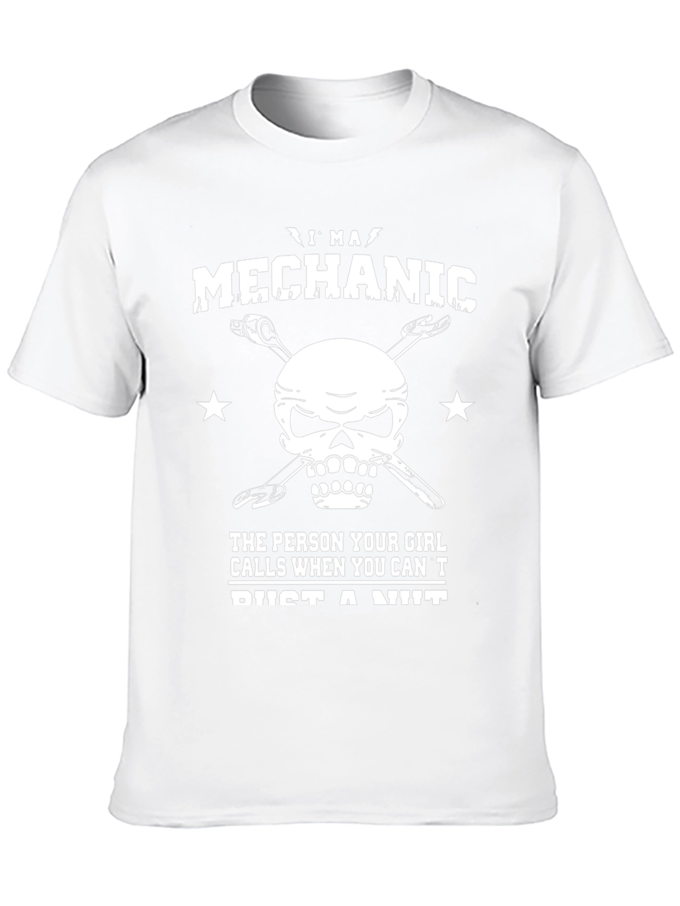 Im a Mechanic T-Shirt - Skull and Wrenches Design