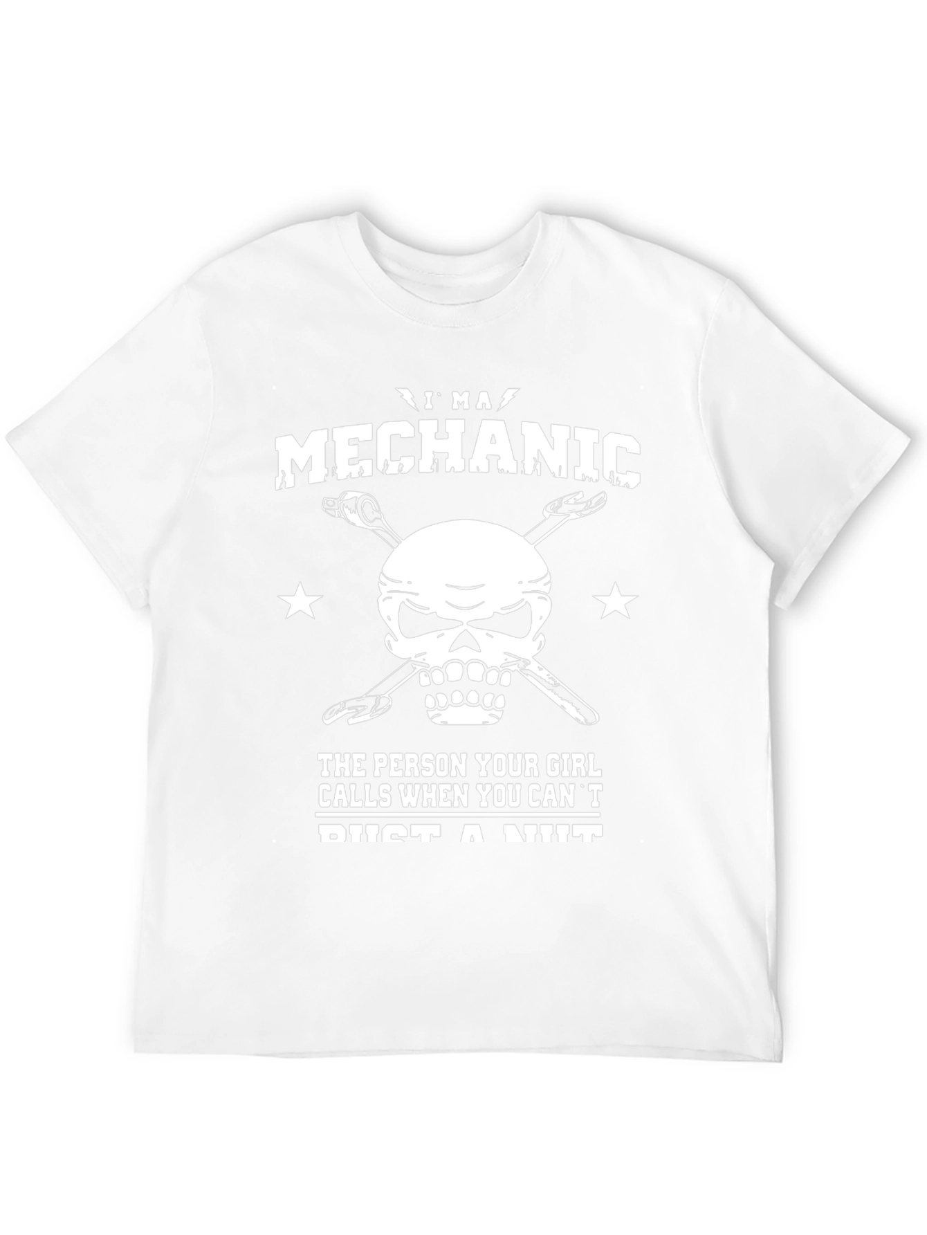 Im a Mechanic T-Shirt - Skull and Wrenches Design