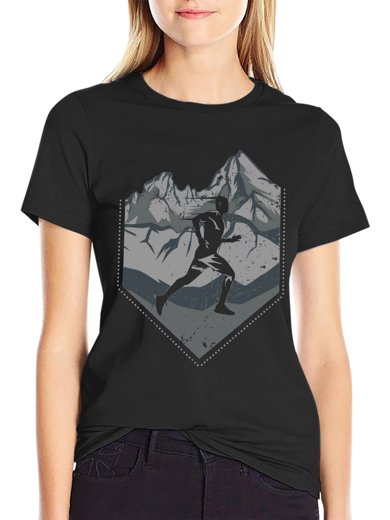 Mountain Runner Graphic Tee - Black