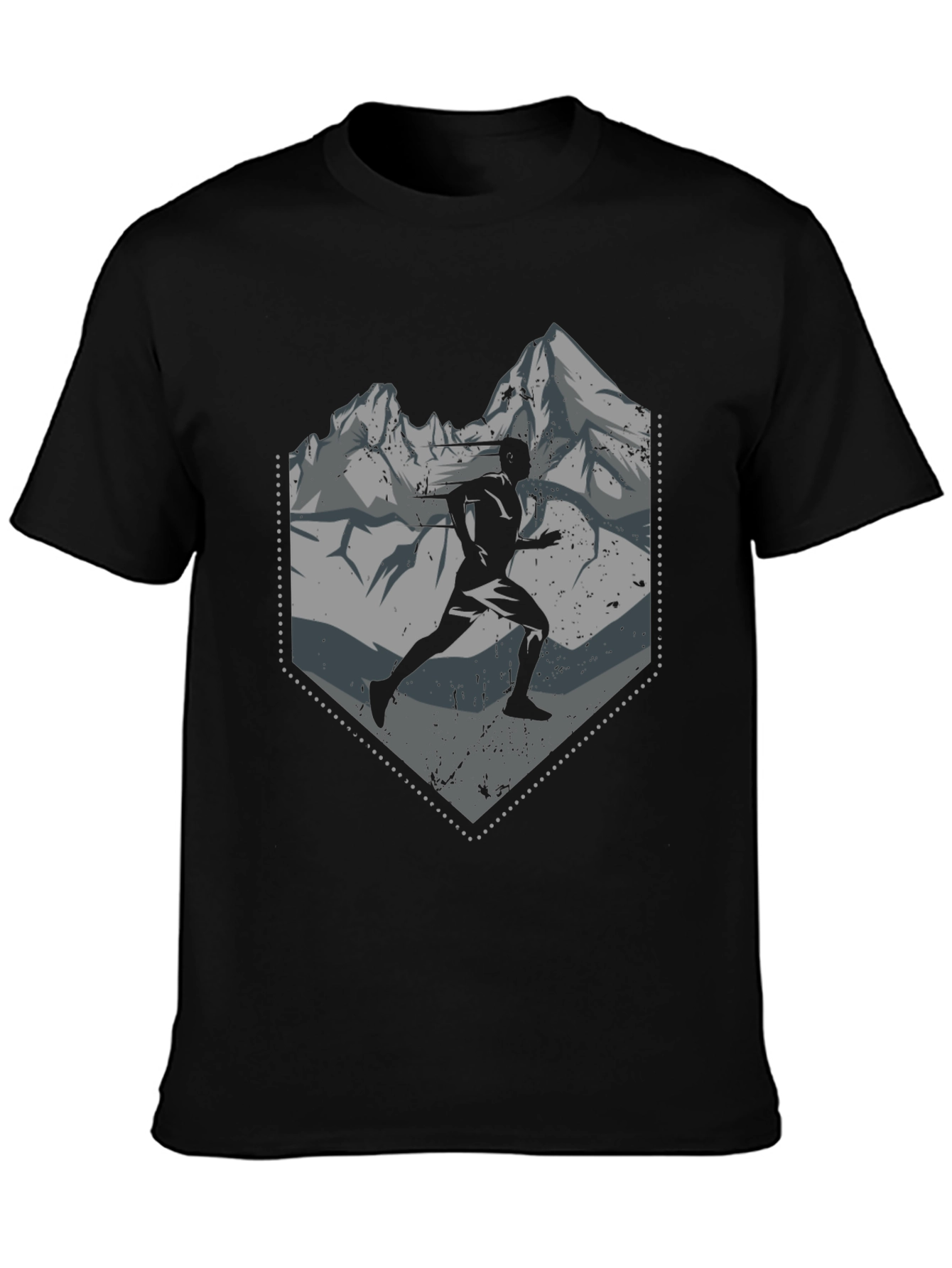 Mountain Runner Graphic Tee - Black