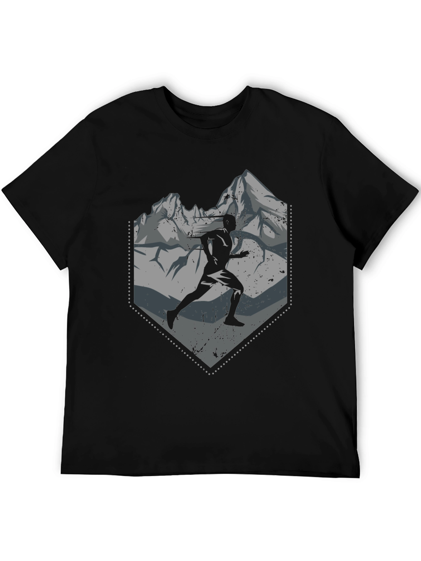 Mountain Runner Graphic Tee - Black