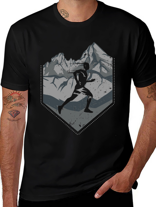 Mountain Runner Graphic Tee - Black